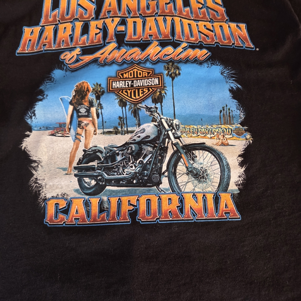 Harley-Davidson Bravado Black Lace-Up Womens Tee - Picture 6 of 8
